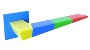 KLAMKA VEGA KVG MC ROZETA KWADRAT multiCOLOR