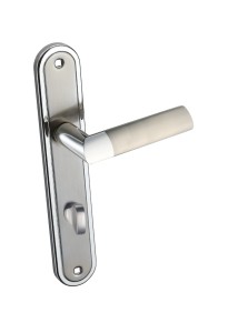 KLAMKA KARO KRO 113 - SZYLD DŁ. WC CHROM/SATYNA