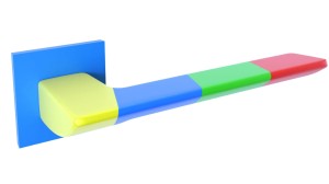 KLAMKA ASTRA KSA MC  ROZETA KWADRAT multiCOLOR