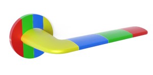 KLAMKA STINGER KSR O MC ROZETA OKRĄGŁA multiCOLOR
