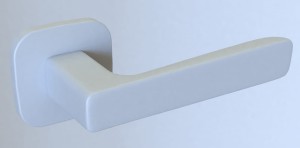 KLAMKA PARMA KPR QO 800 ROZETA KWADRAT-OWAL BIAŁY