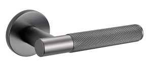 KLAMKA TESS KTS O BN00 ROZETA OKRĄGŁA GUN METAL